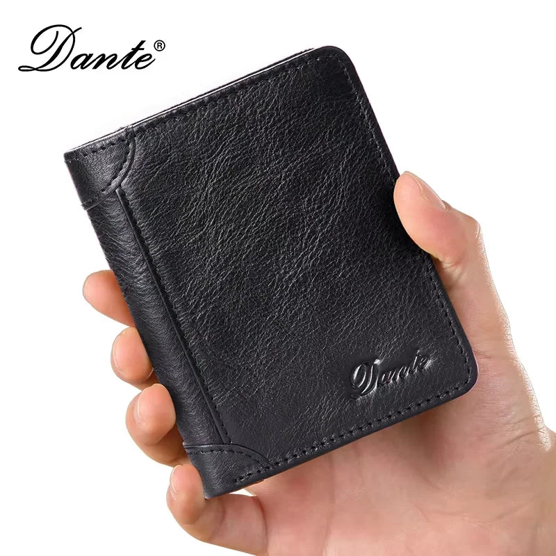 Portefeuille en cuir véritable  pour homme – Portefeuille RFID anti-vol, rétro, multi-fonction avec clips pour billets — photo 15