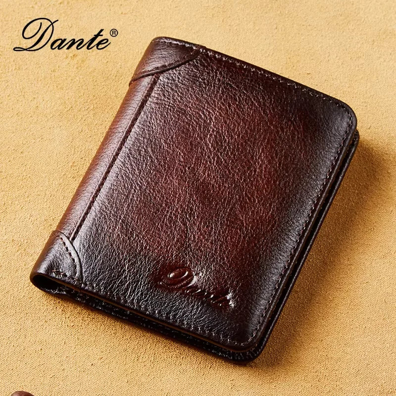 Portefeuille en cuir véritable  pour homme – Portefeuille RFID anti-vol, rétro, multi-fonction avec clips pour billets — photo 8