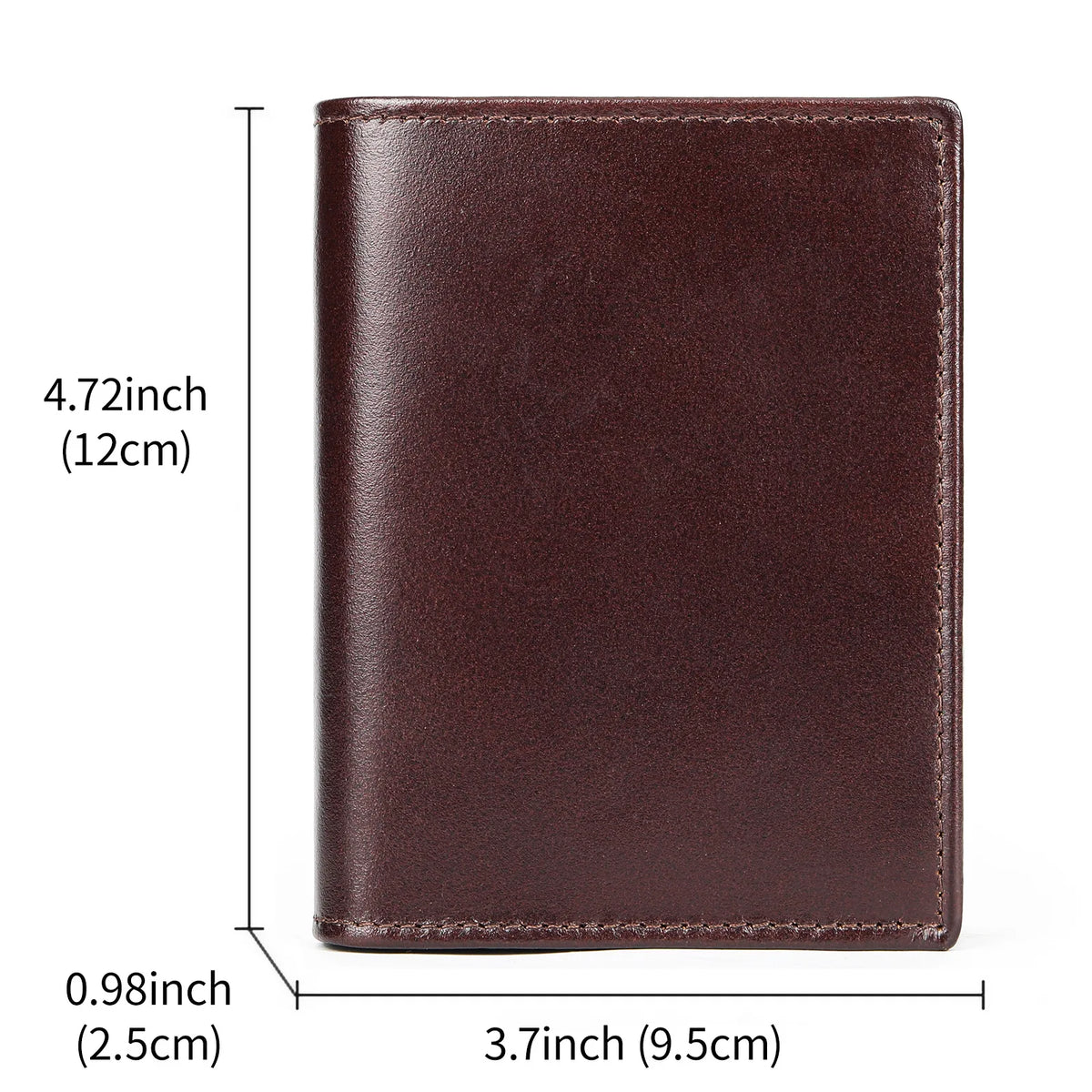 Portefeuille en cuir RFID pour homme – Portefeuille en cuir véritable de vachette, design vintage, format pliable horizontal — photo 3