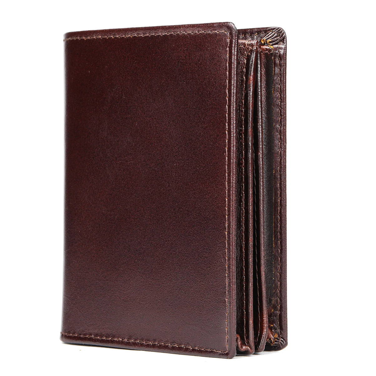 Portefeuille en cuir RFID pour homme – Portefeuille en cuir véritable de vachette, design vintage, format pliable horizontal — photo 8