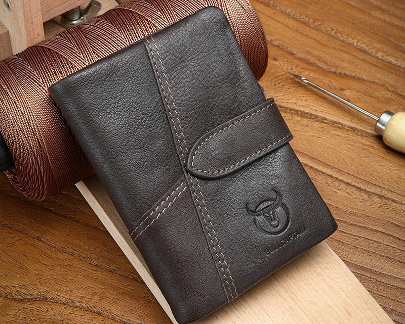 Portefeuille homme en cuir véritable RFID à rabat zippé grande capacité — photo 11