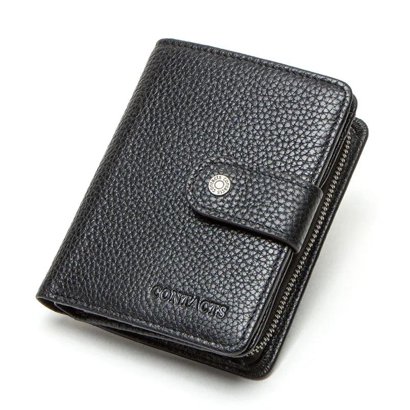 Portefeuille en cuir véritable pour femme et homme avec protection RFID et porte-monnaie — photo 10