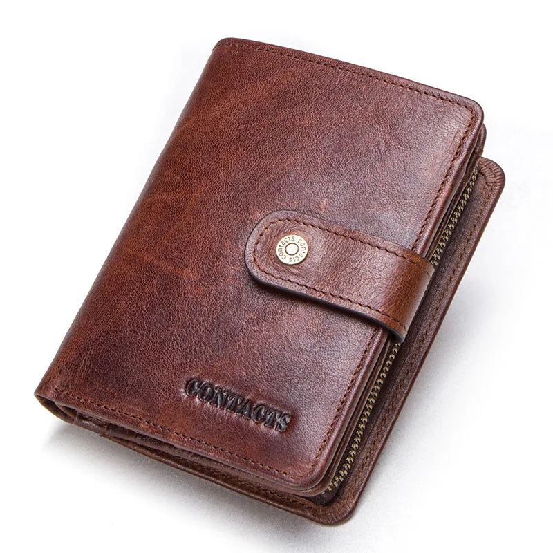 Portefeuille en cuir véritable pour femme et homme avec protection RFID et porte-monnaie — photo 11