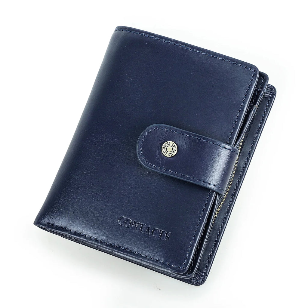 Portefeuille en cuir véritable pour femme et homme avec protection RFID et porte-monnaie — photo 12