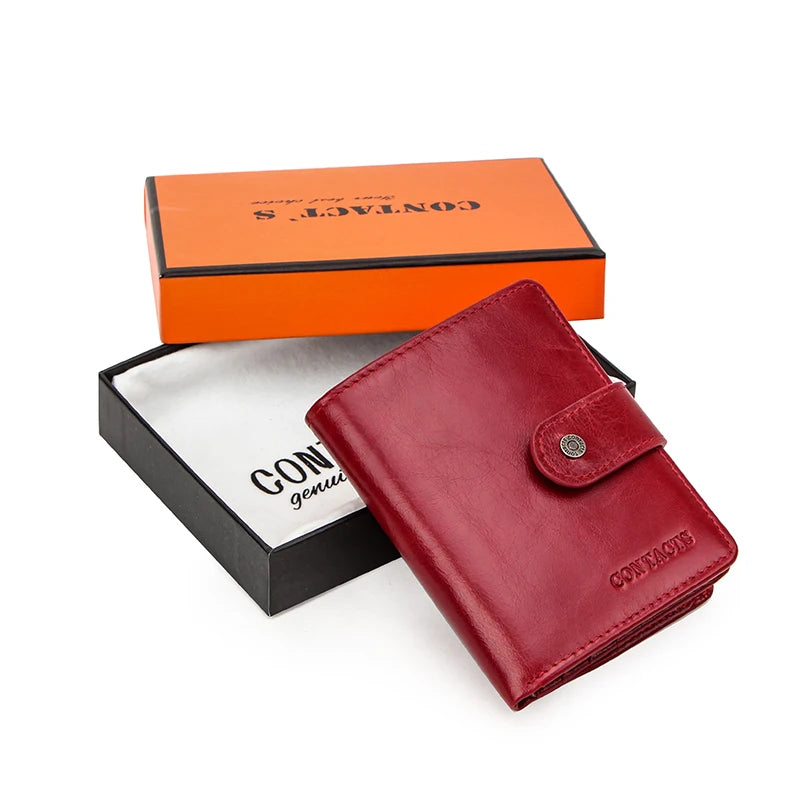 Portefeuille en cuir véritable pour femme et homme avec protection RFID et porte-monnaie — photo 14