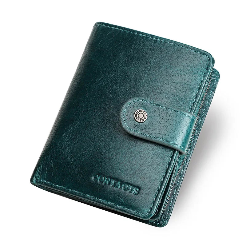 Portefeuille en cuir véritable pour femme et homme avec protection RFID et porte-monnaie — photo 18