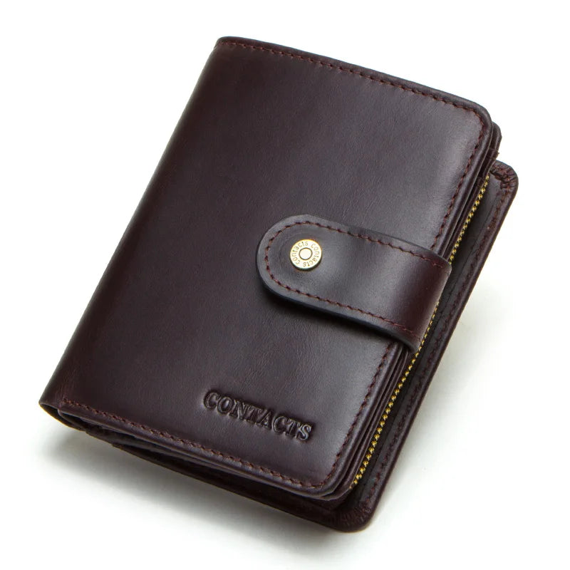 Portefeuille en cuir véritable pour femme et homme avec protection RFID et porte-monnaie — photo 22