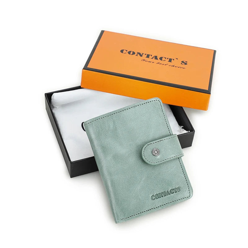 Portefeuille en cuir véritable pour femme et homme avec protection RFID et porte-monnaie — photo 8