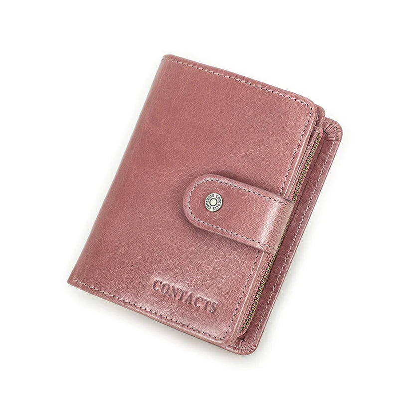 Portefeuille en cuir véritable pour femme et homme avec protection RFID et porte-monnaie — photo 9
