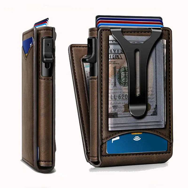 Portefeuille métallique Double Flip pour homme - Sécurité RFID et multifonction — photo 2