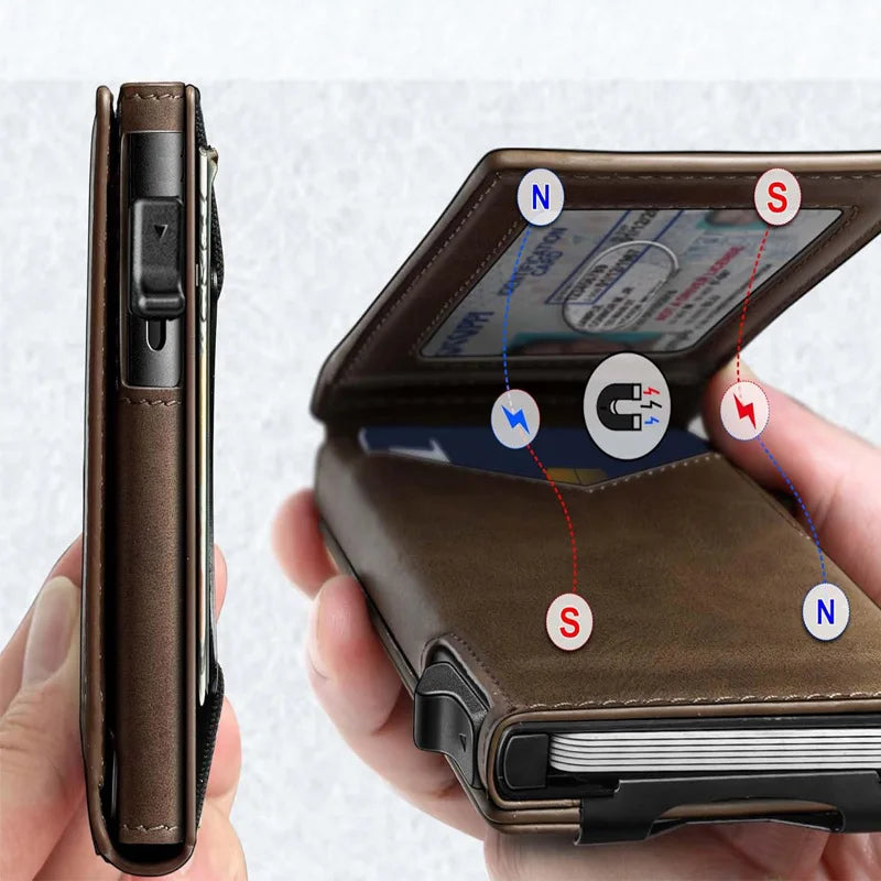 Portefeuille métallique Double Flip pour homme - Sécurité RFID et multifonction — photo 3