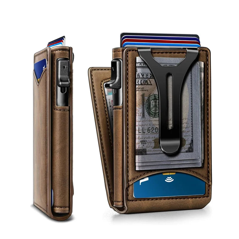 Portefeuille métallique Double Flip pour homme - Sécurité RFID et multifonction — photo 4