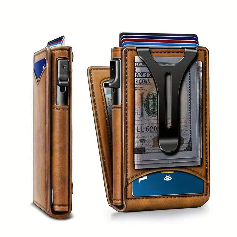 Portefeuille métallique Double Flip pour homme - Sécurité RFID et multifonction — photo 6