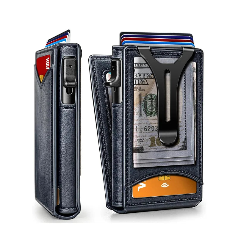 Portefeuille métallique Double Flip pour homme - Sécurité RFID et multifonction — photo 7