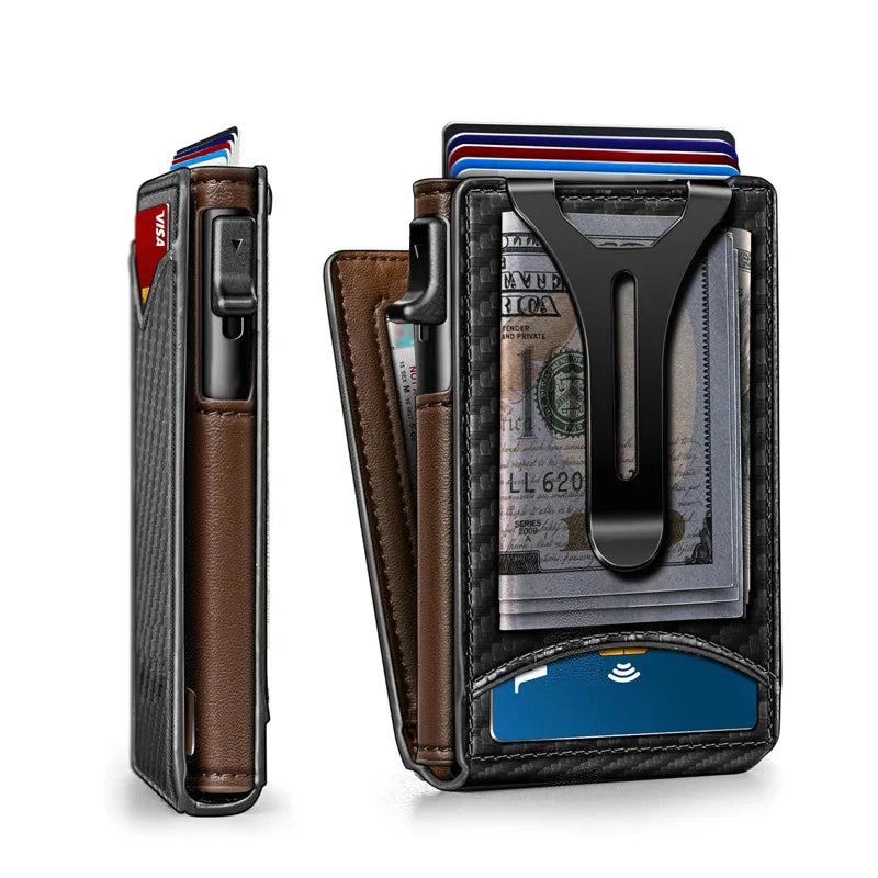 Portefeuille métallique Double Flip pour homme - Sécurité RFID et multifonction — photo 8