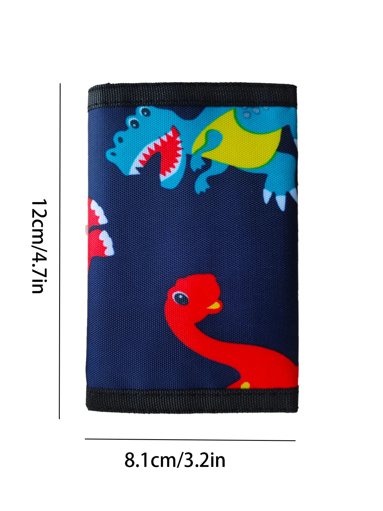 Portefeuille enfant dinosaure en polyester avec poche monnaie et fermeture scratch — photo 2 Image