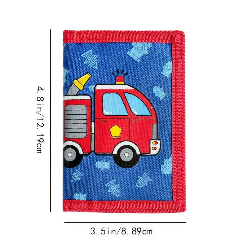 Portefeuille enfant garçon 3 volets à scratch, 12 x 9 cm