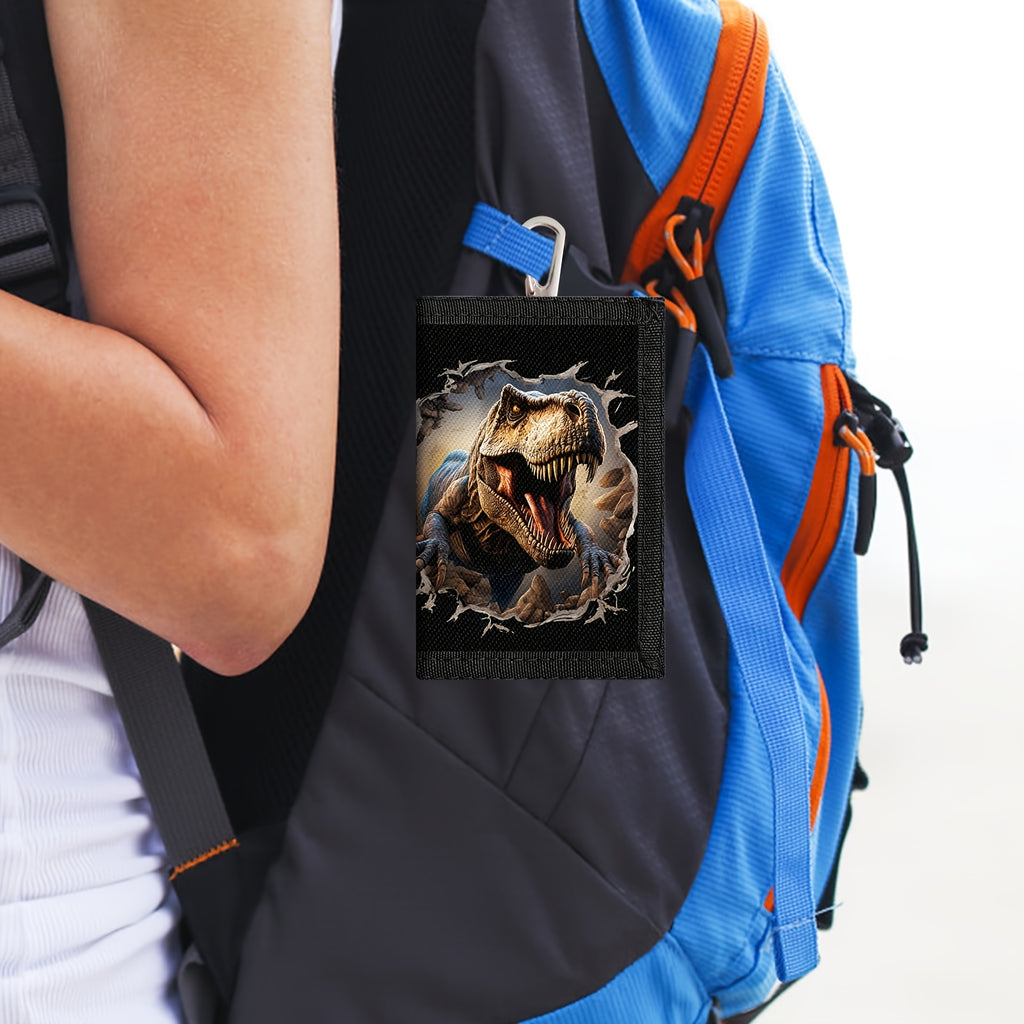 Portefeuille enfant garçon dinosaure à cordon tour de cou