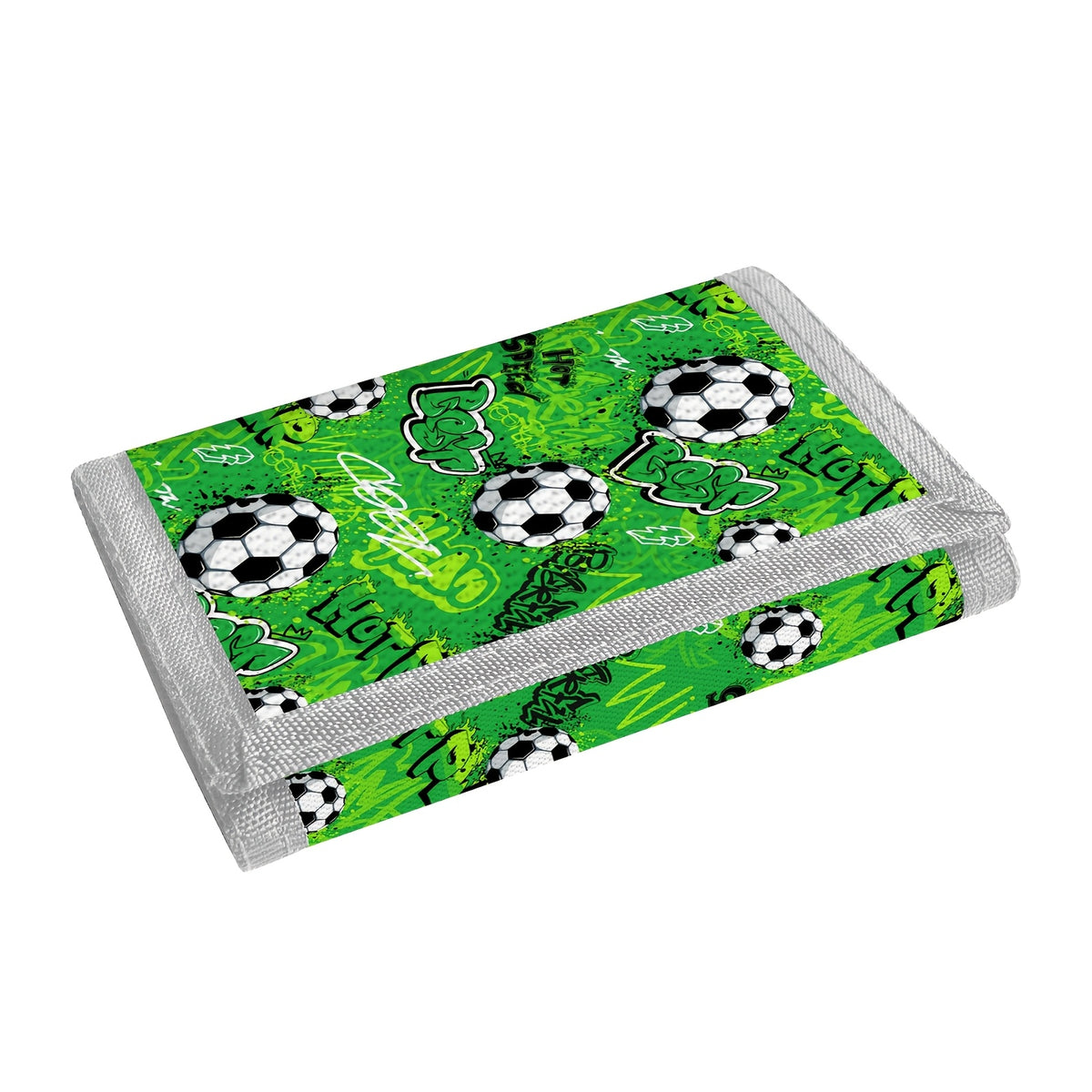 Portefeuille enfant garçon football 3 volets avec porte-clés