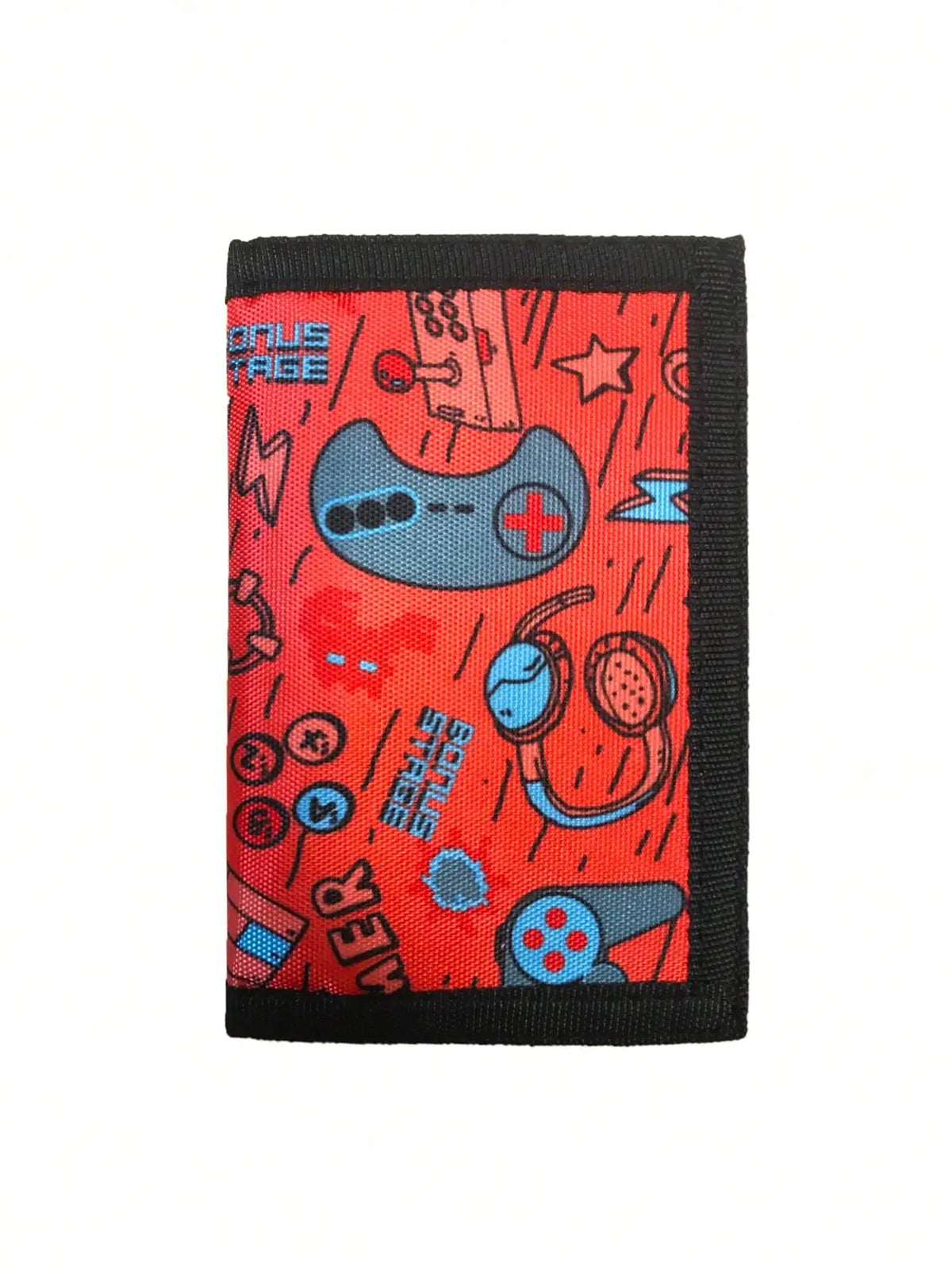 Portefeuille enfant en toile polyester RFID pour garçon avec fermeture scratch — photo 1