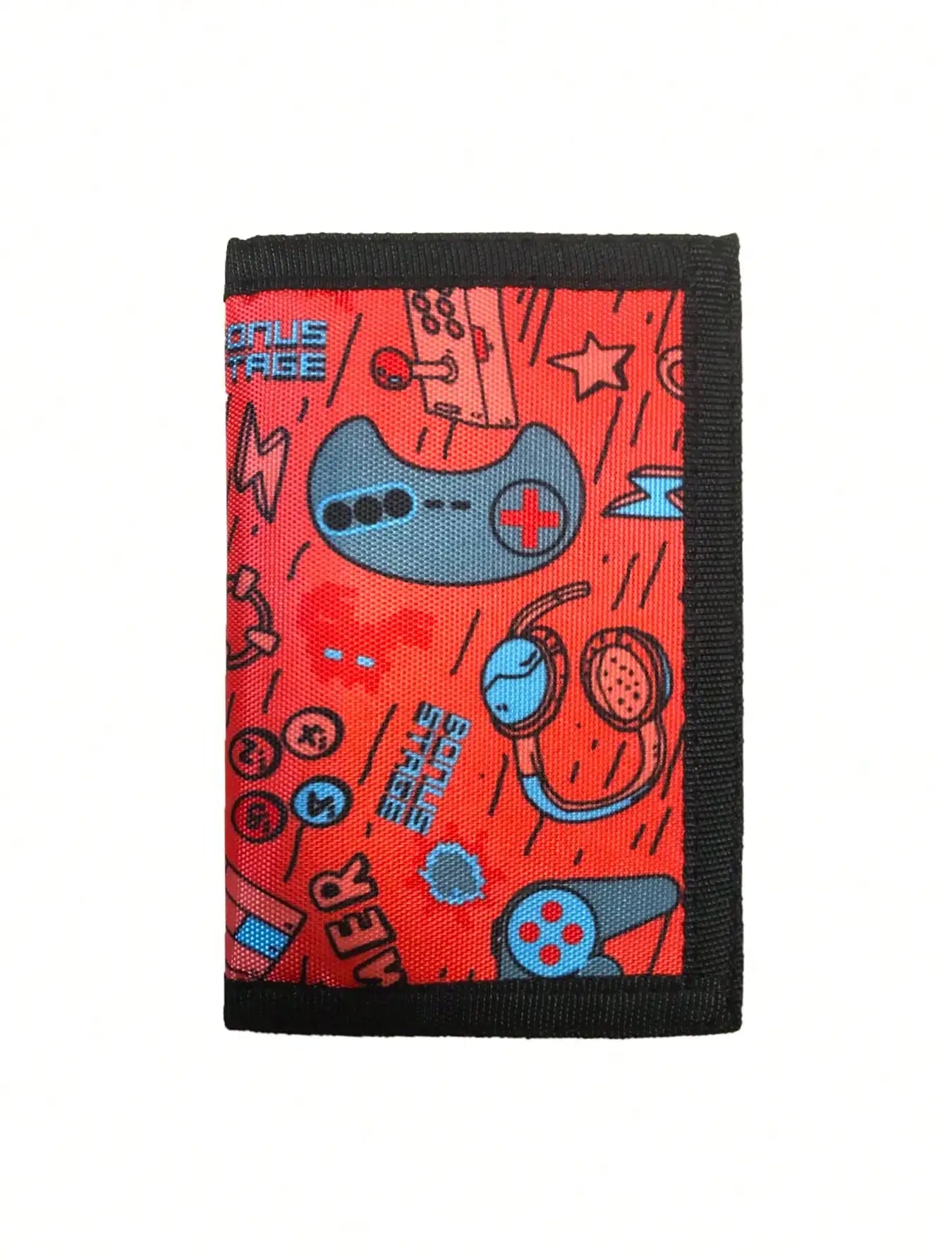 Portefeuille enfant en toile polyester RFID pour garçon avec fermeture scratch — photo 1 Image
