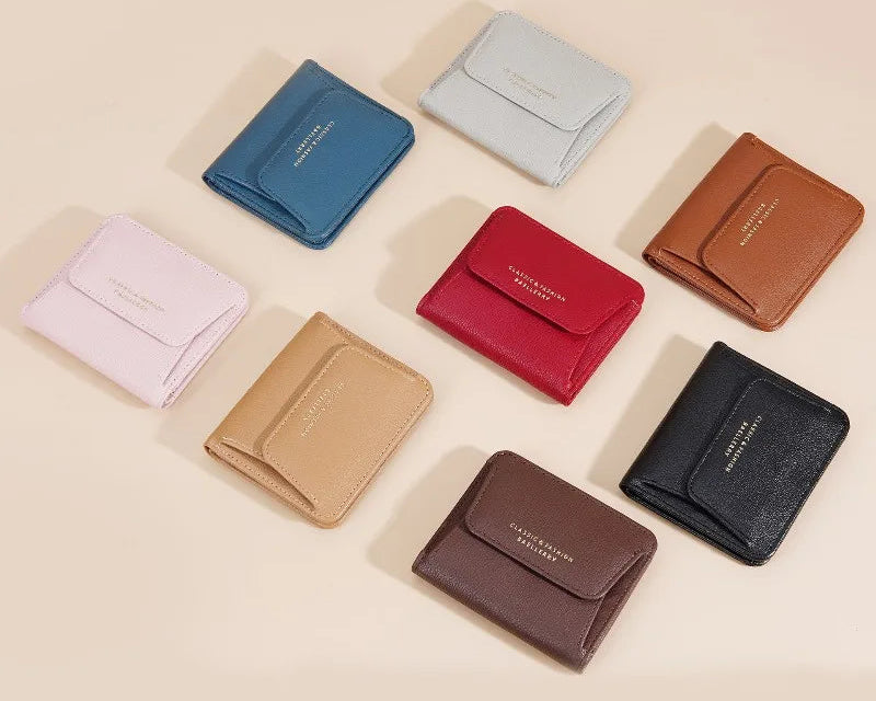 Portefeuille femme  en simili cuir grainé avec porte-monnaie zippé — photo 12