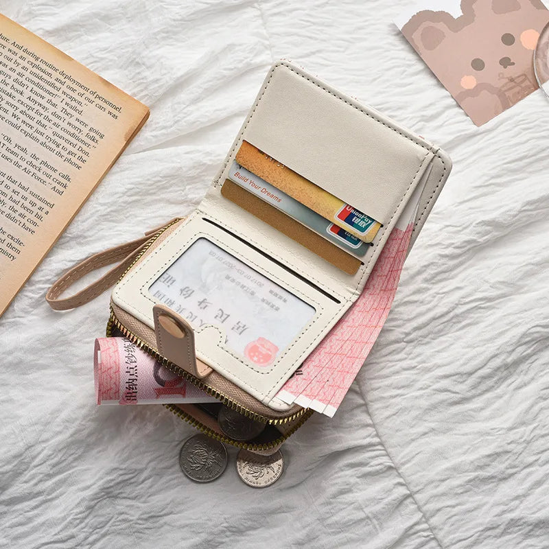 Portefeuille femme japonais chat mignon en cuir PU avec porte-monnaie zippé — photo 2