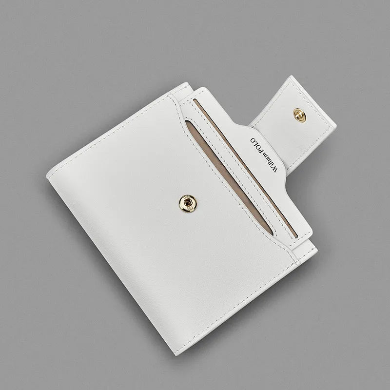 Portefeuille femme compact en cuir avec porte-cartes et porte-monnaie élégant — photo 4