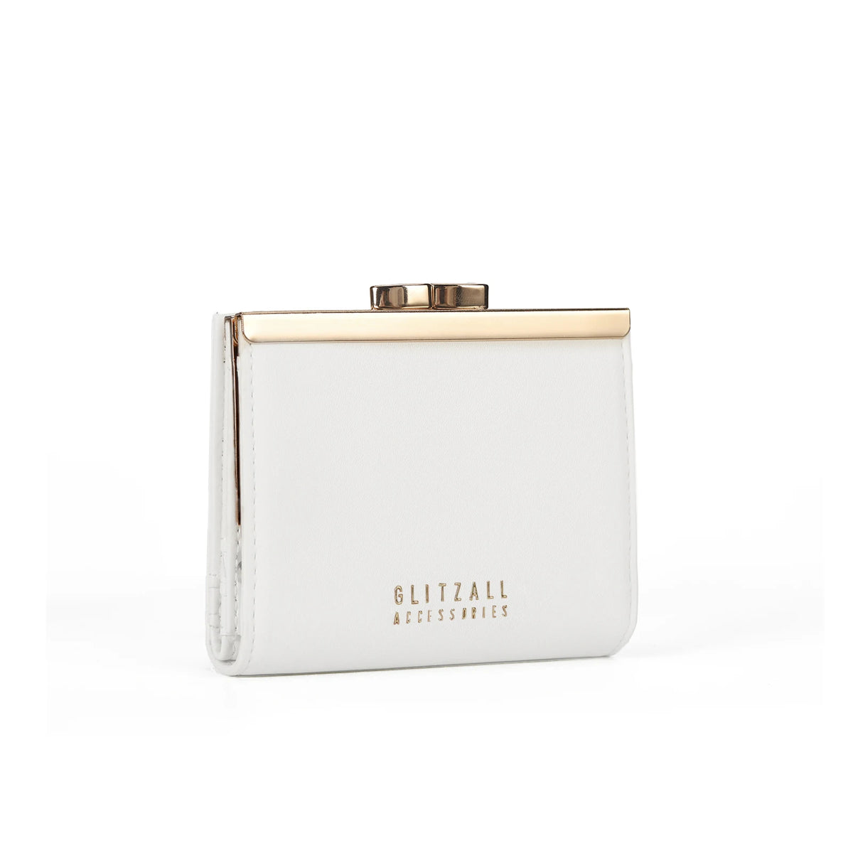 Portefeuille femme compact en cuir PU avec fermoir métallique élégant et format rigide — photo 5