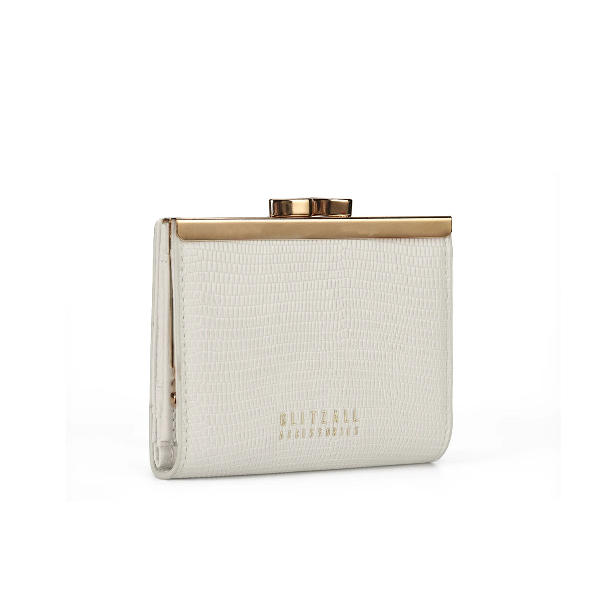 Portefeuille femme compact en cuir PU avec fermoir métallique élégant et format rigide — photo 6