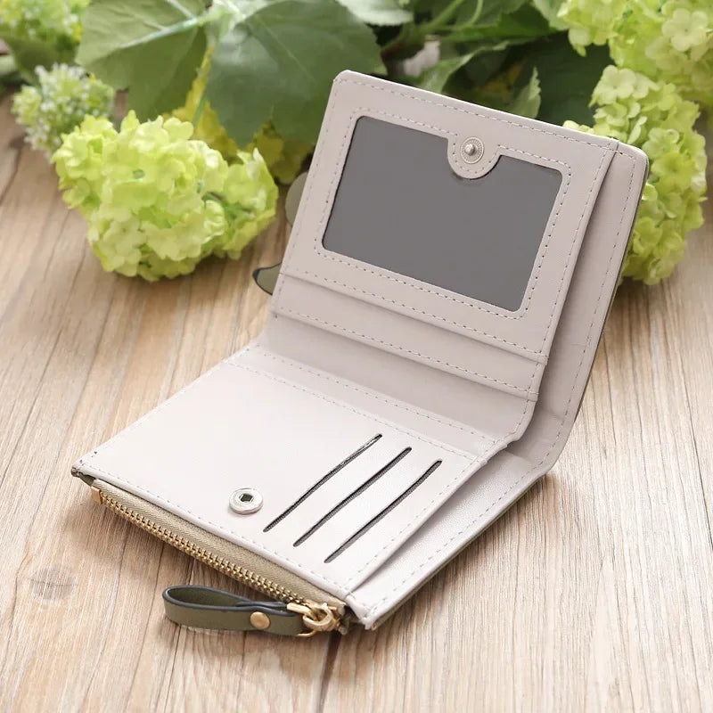 Portefeuille femme compact en cuir PU motif animaux avec zip et fermeture sécurisée — photo 2 Image
