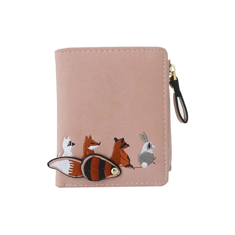 Portefeuille femme compact en cuir PU motif animaux avec zip et fermeture sécurisée — photo 5