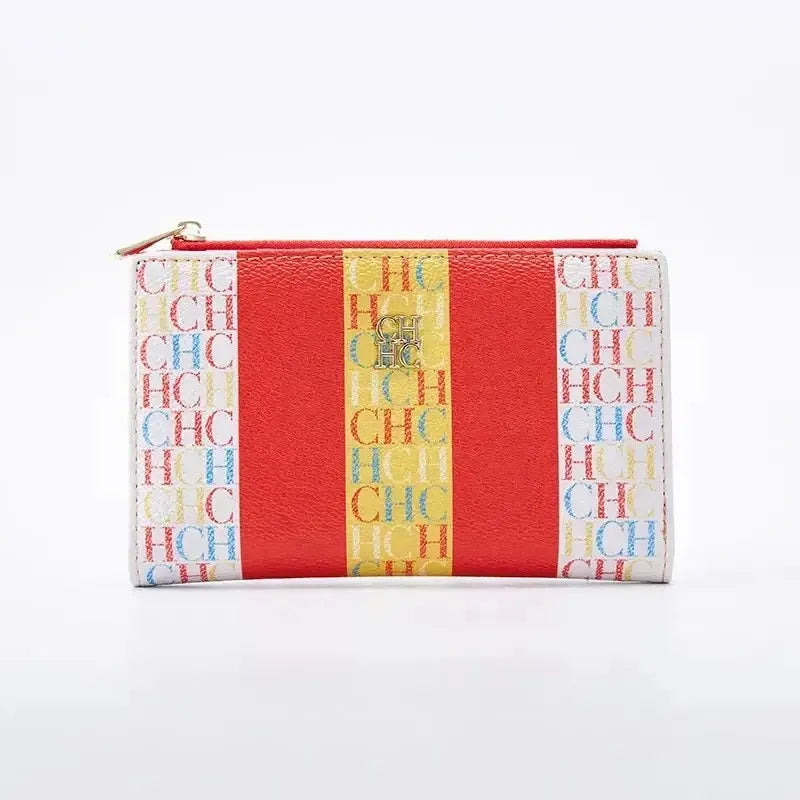 Portefeuille femme compact en cuir PU imprimé avec fermeture zippée design tendance — photo 10