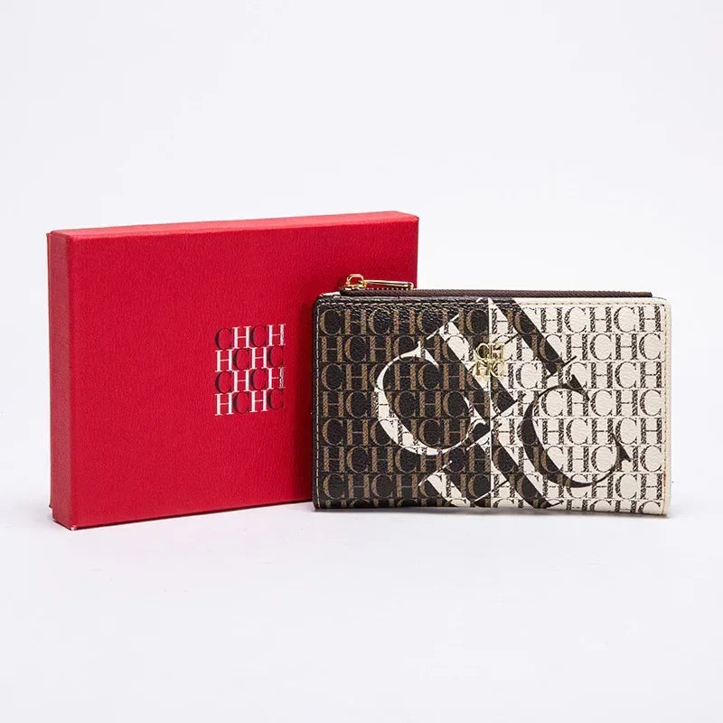 Portefeuille femme compact en cuir PU imprimé avec fermeture zippée design tendance — photo 12