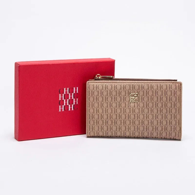 Portefeuille femme compact en cuir PU imprimé avec fermeture zippée design tendance — photo 15
