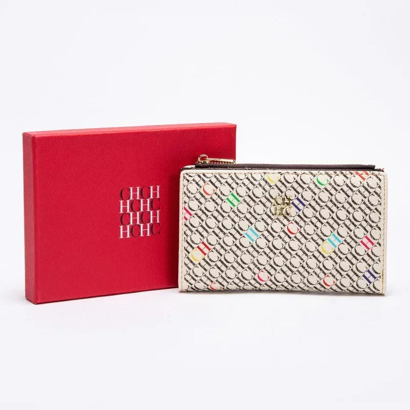 Portefeuille femme compact en cuir PU imprimé avec fermeture zippée design tendance — photo 17