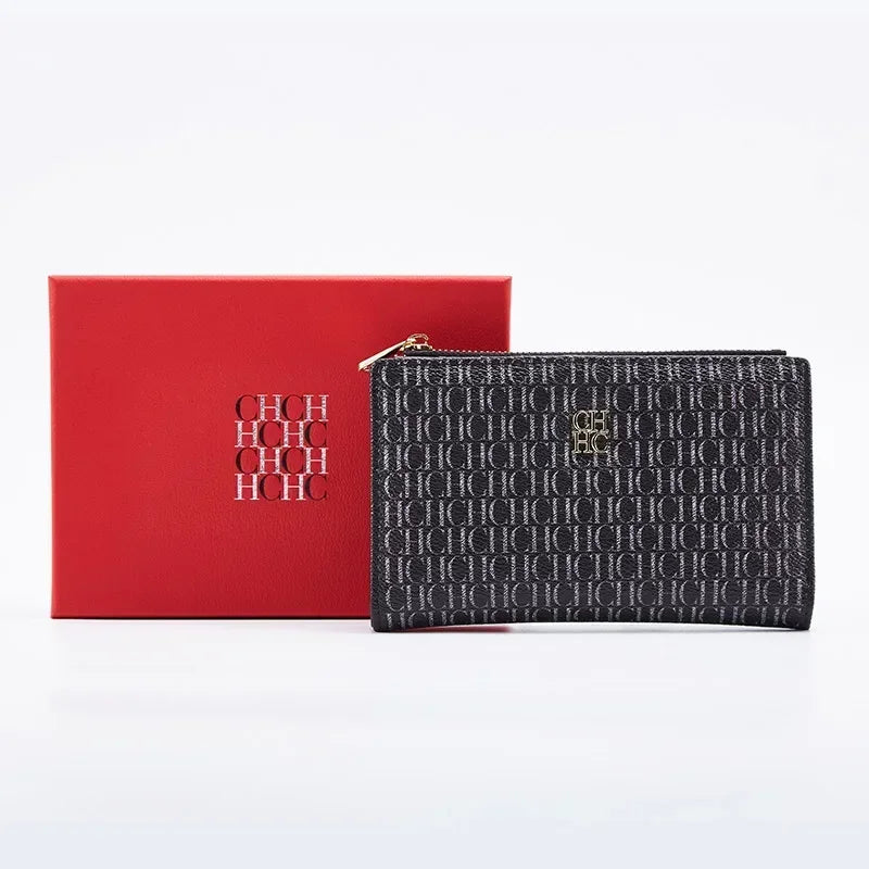 Portefeuille femme compact en cuir PU imprimé avec fermeture zippée design tendance — photo 18