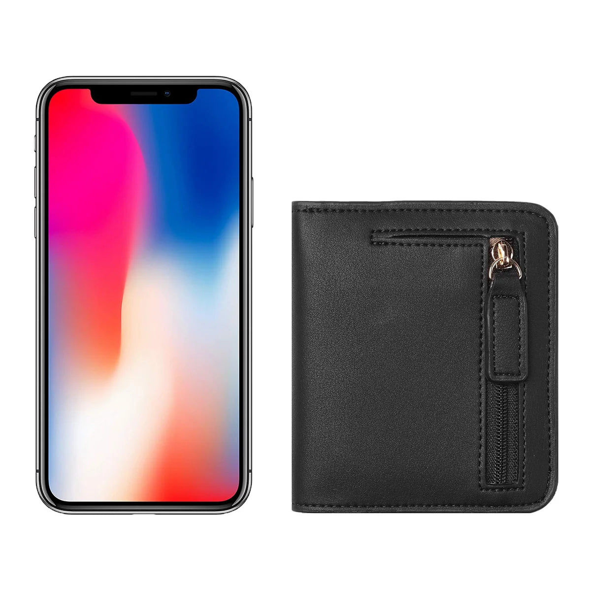 Portefeuille femme compact en cuir PU RFID avec bouton pression et porte-cartes sécurisé — photo 3
