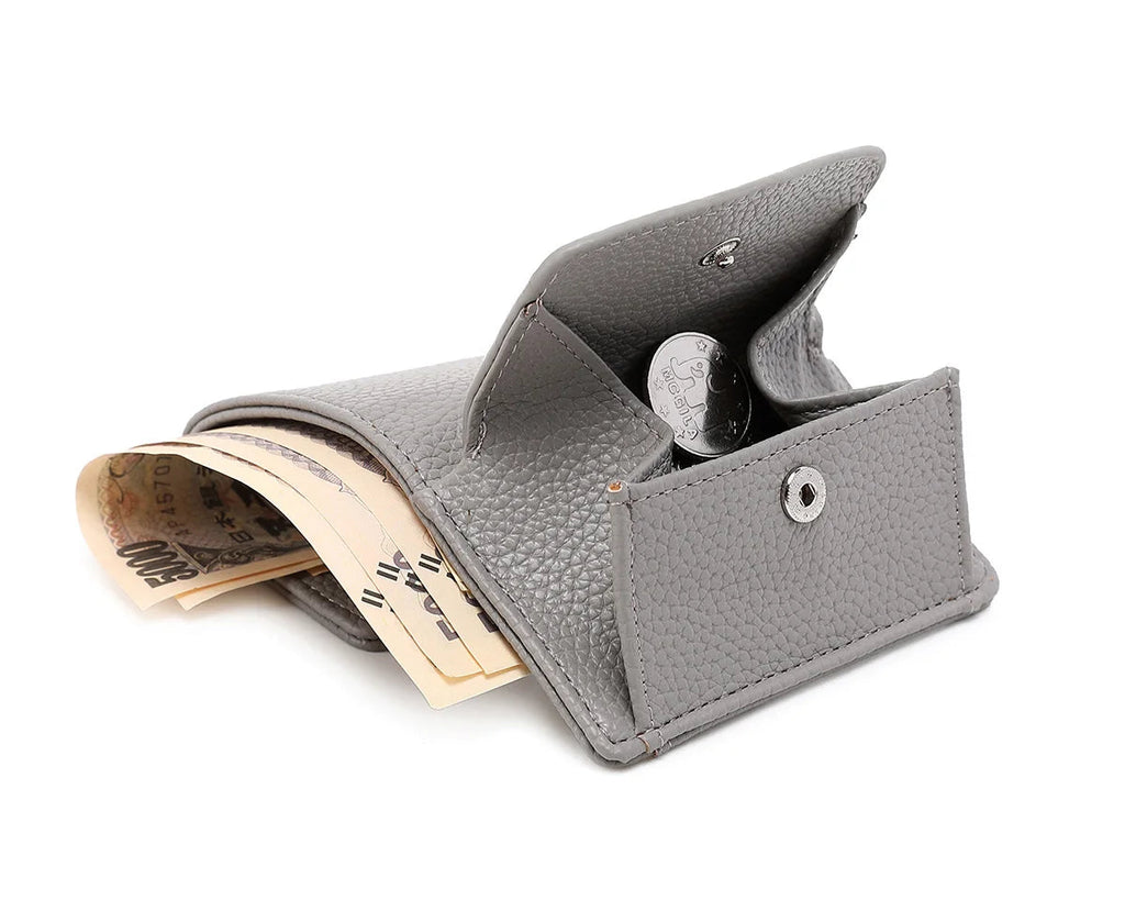 Portefeuille femme compact en simili cuir grainé avec protection RFID — photo 12