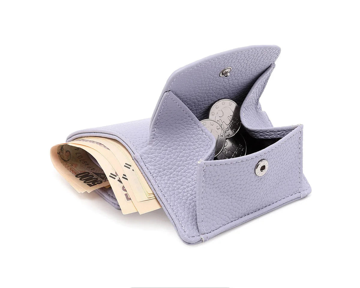 Portefeuille femme compact en simili cuir grainé avec protection RFID — photo 7