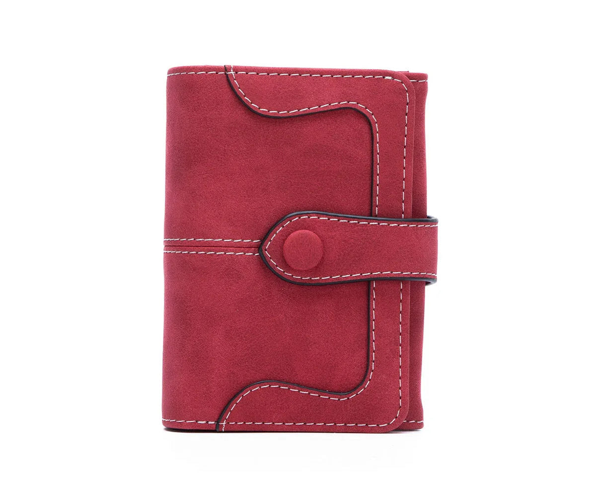 Portefeuille femme compact vintage en cuir PU avec rabat, zip et grande capacité — photo 11