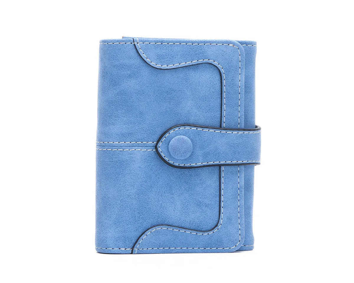 Portefeuille femme compact vintage en cuir PU avec rabat, zip et grande capacité — photo 7
