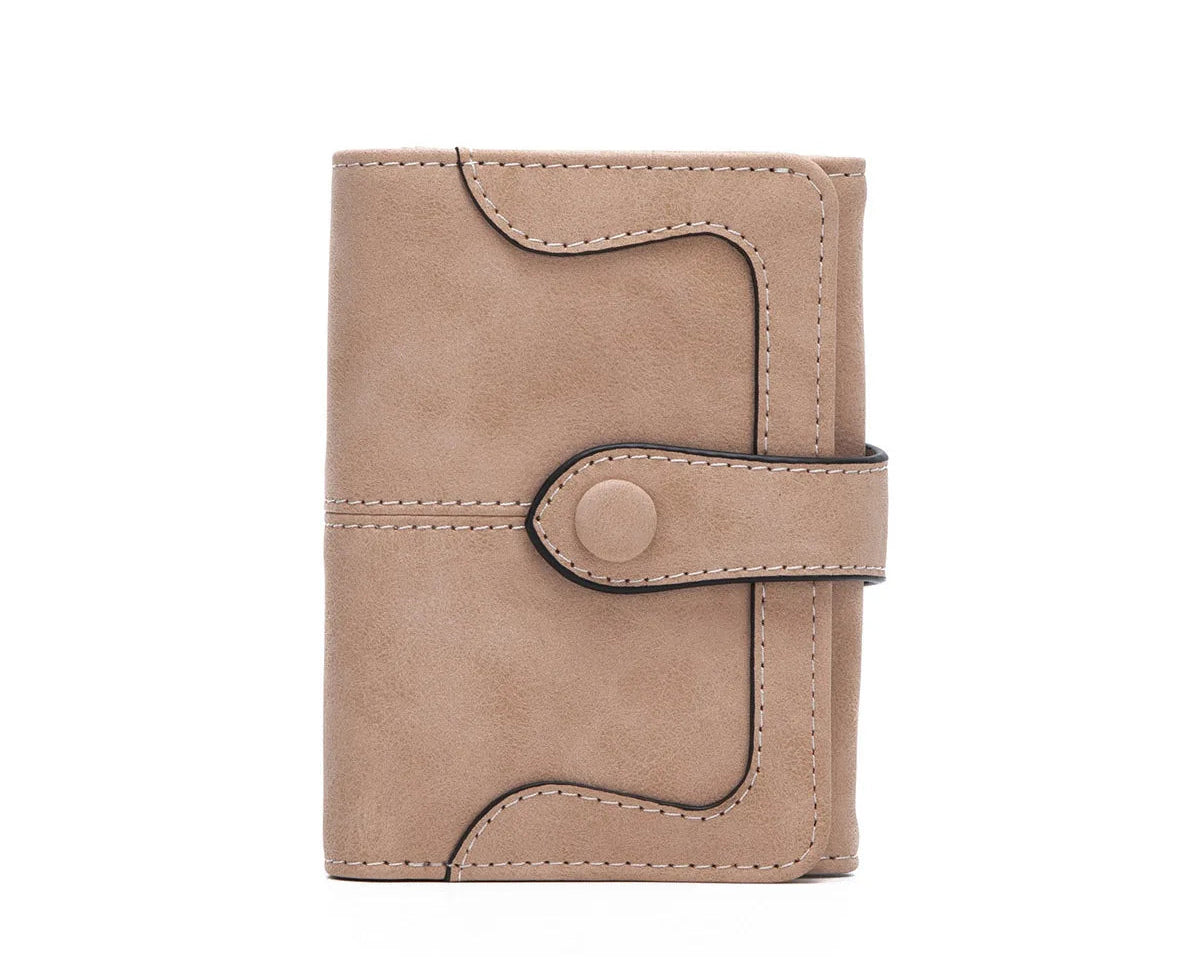 Portefeuille femme compact vintage en cuir PU avec rabat, zip et grande capacité — photo 9