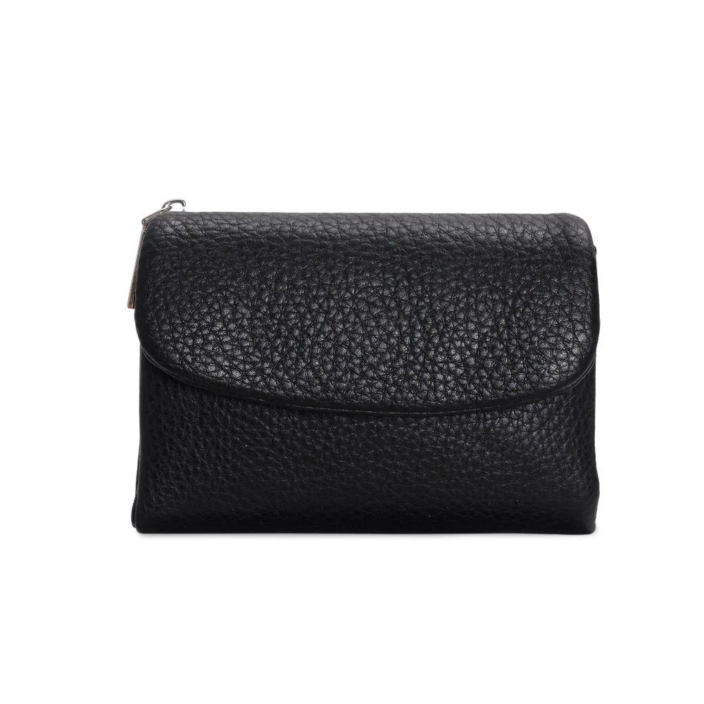 Portefeuille femme compact en cuir PU souple avec fermeture zippée et porte-monnaie — photo 10