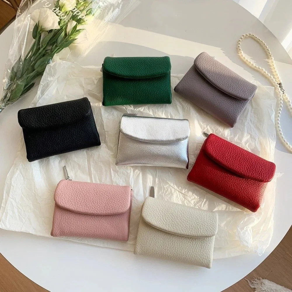 Portefeuille femme compact en cuir PU souple avec fermeture zippée et porte-monnaie — photo 4