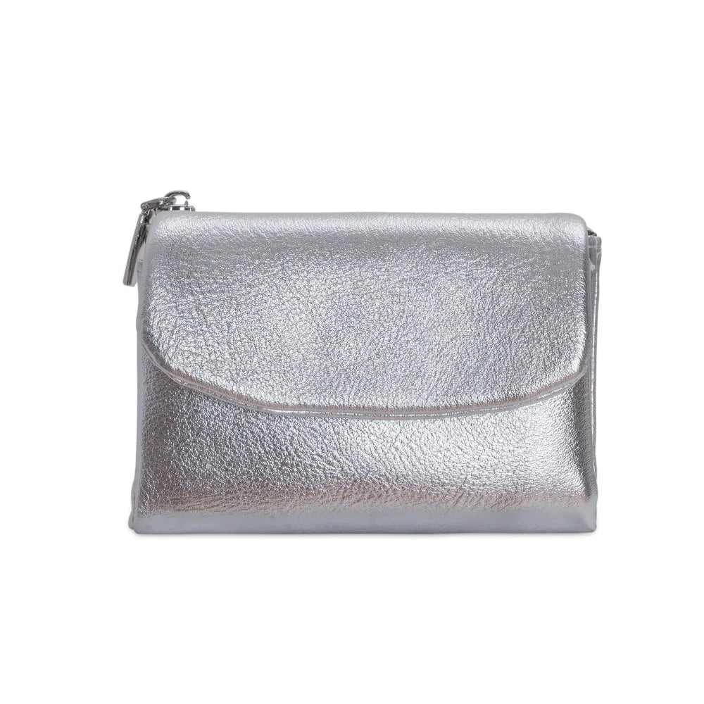 Portefeuille femme compact en cuir PU souple avec fermeture zippée et porte-monnaie — photo 8