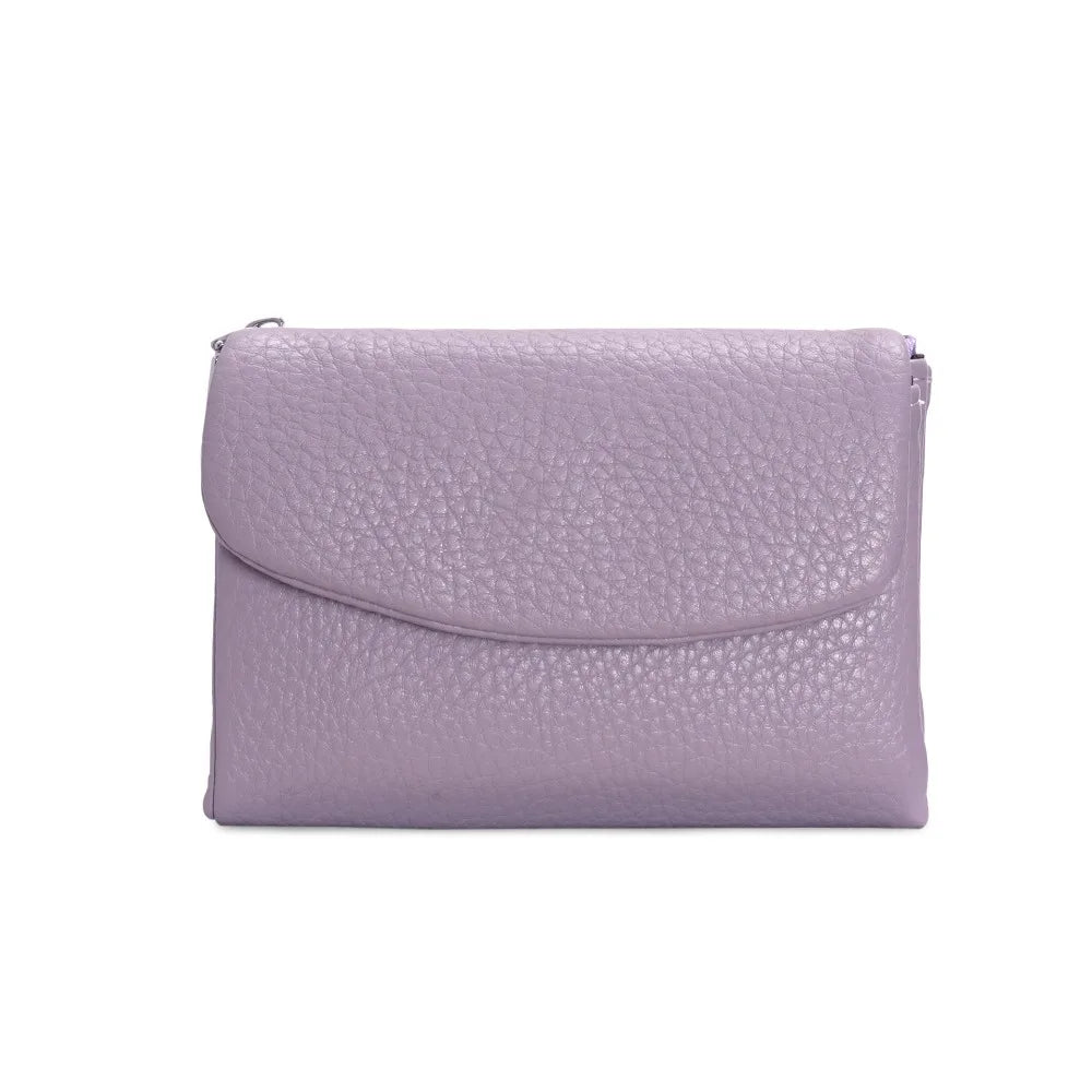 Portefeuille femme compact en cuir PU souple avec fermeture zippée et porte-monnaie — photo 9 Image
