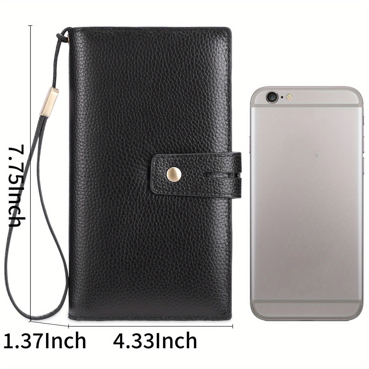 Portefeuille femme compagnon en cuir anti-RFID 17 cartes