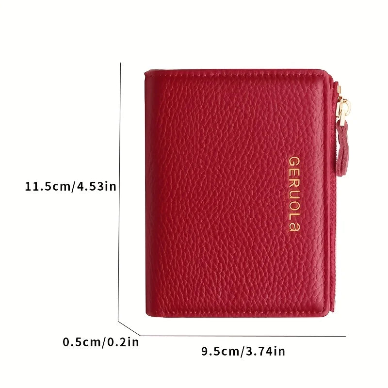 Portefeuille femme compact en cuir véritable RFID avec zip 2-en-1 porte-cartes et porte-monnaie — photo 6