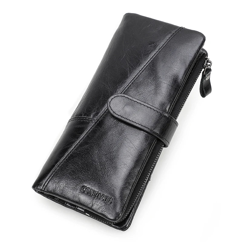 Portefeuille long en cuir véritable de vachette avec gravure personnalisée pour femme — photo 9